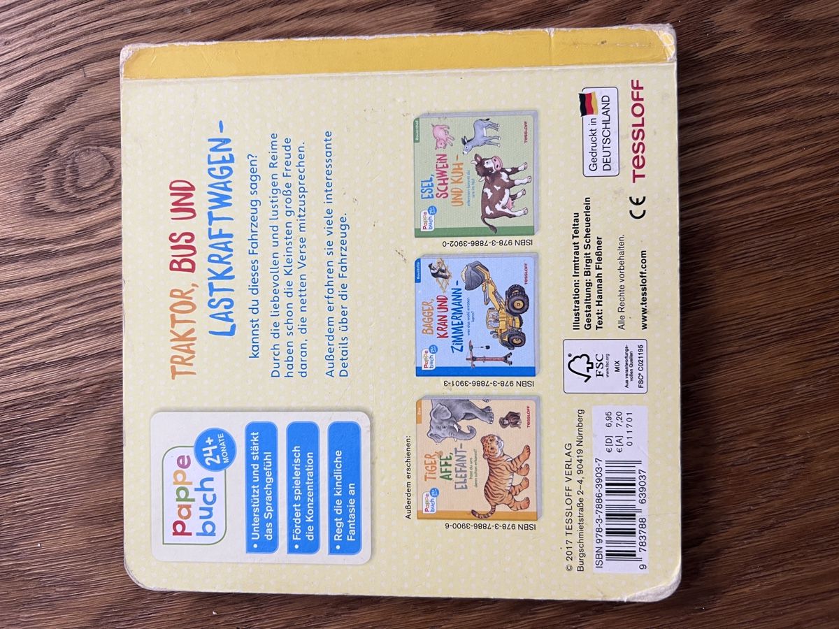 Libri: Pappbilderbuch "Traktor, Bus und Lastkraftwagen" – Usato da Gipf-Oberfrick venduto da Sonne010203 1
