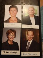 4x Politik -  handsignierte Autogrammkarte