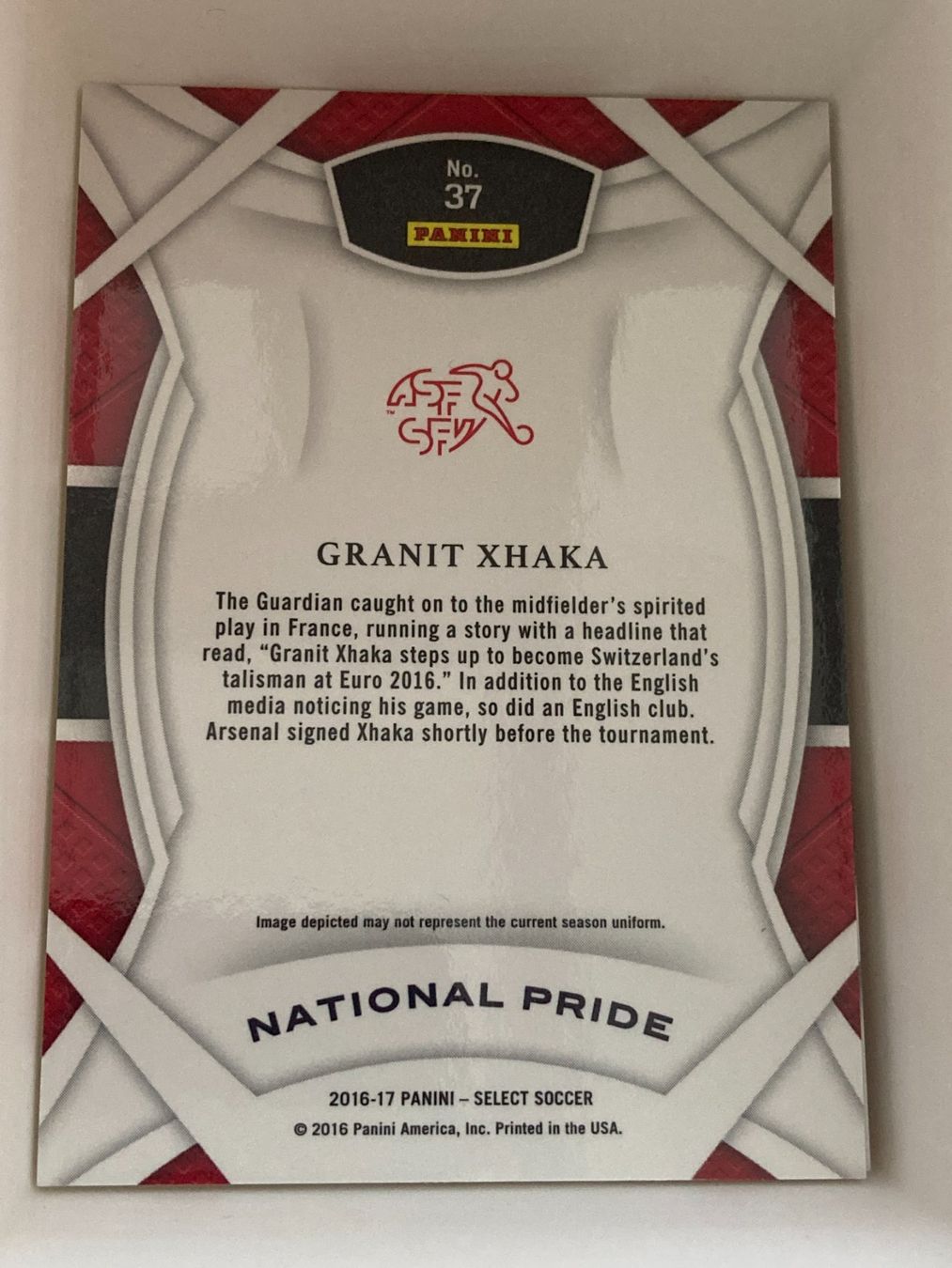 Panini Carte collezionabili: Panini Select FIFA 2016-17 - Granit Xhaka – Usato da La Tour-de-Peilz venduto da Tyalos_Cards 1