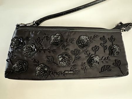 Picard Vintage Abendtasche mit Pailletten und Perlen