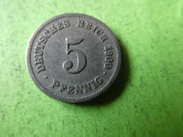 Dt. Reich 1900 C, 5 Pfennig