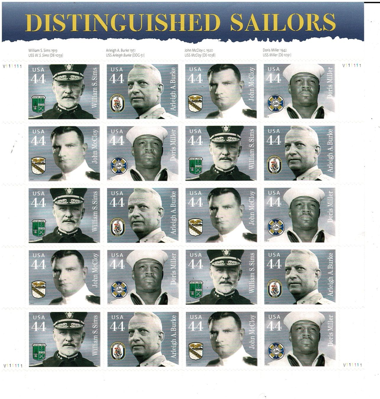Tutti i francobolli: USA Distinguished Sailors 1 KB ** – Nuovo (secondo la descrizione) da Lausanne venduto da Whorvath