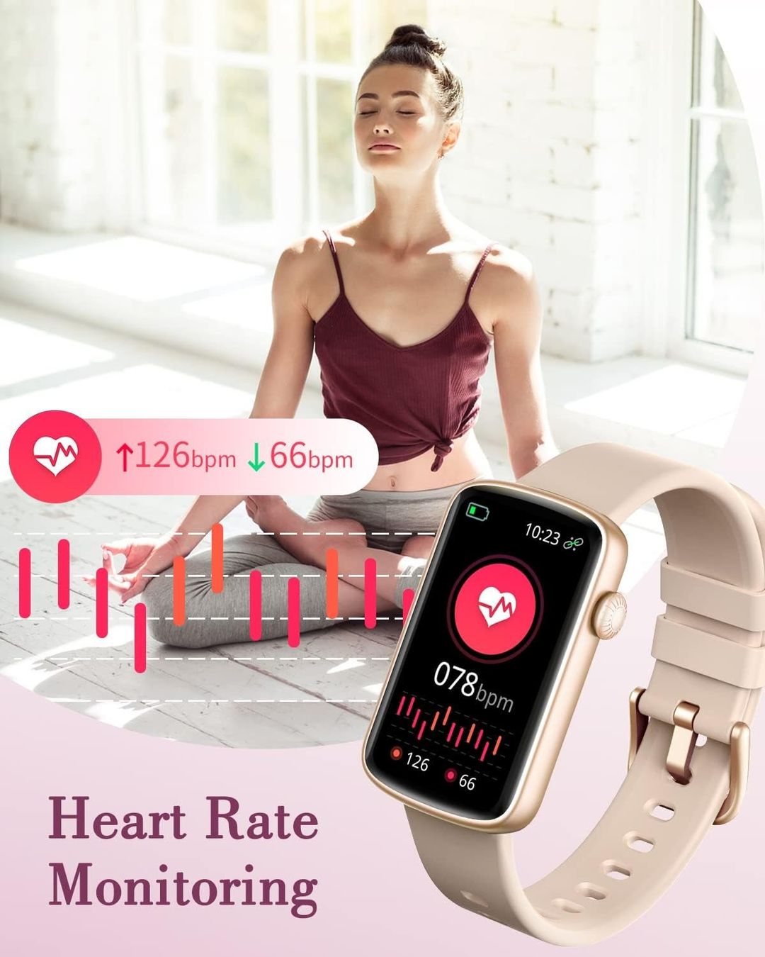 Montre Connectée Fitness Tracker Noir - Compatible Android Et IOS - Neuf