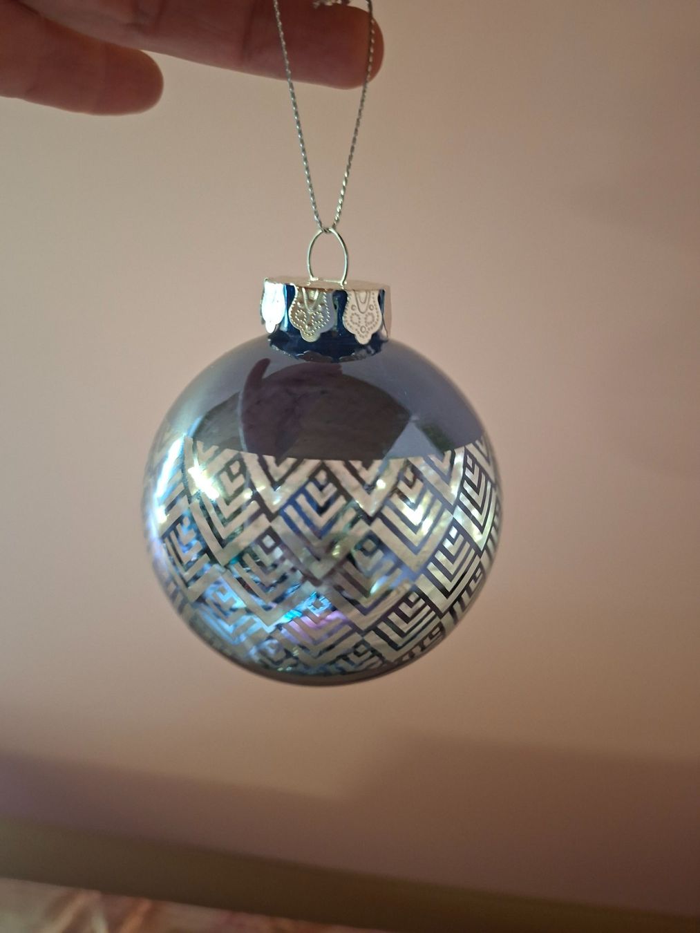 Tutte le decorazioni: neu: 6 Weihnachtskugeln Glas silber, rosa, blau – Nuovo e nell'imballaggio originale da Nassen venduto da verrueckt 3
