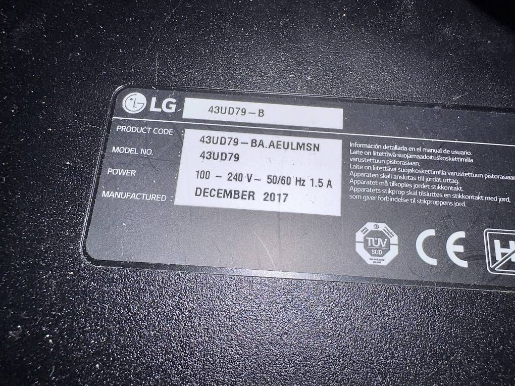 Televisori: Écran LG 43UD79 4K 43" 108cm – Usato da Lausanne venduto da LVS 1