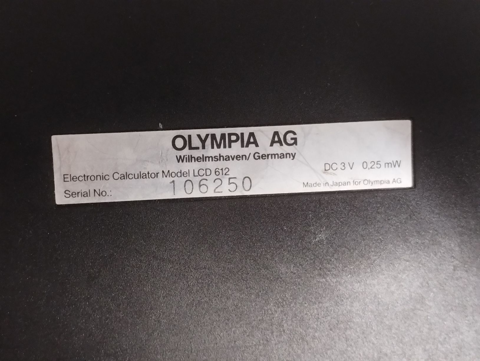 Calcolatrici tascabili: Olympia LCD 612 Rechner, Vintage – Usato da Zürich venduto da danihell 2