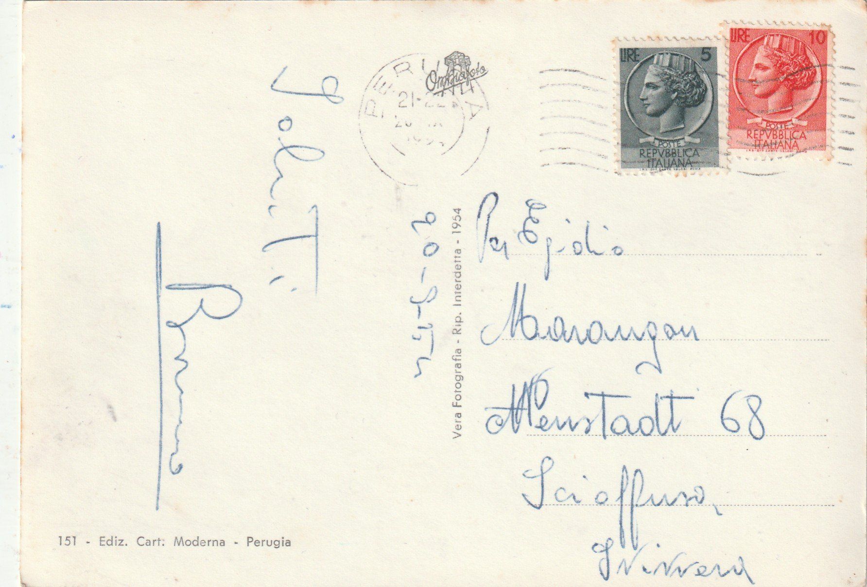 Cartoline postali: Perugia – Usato da Lumbrein venduto da made02 1