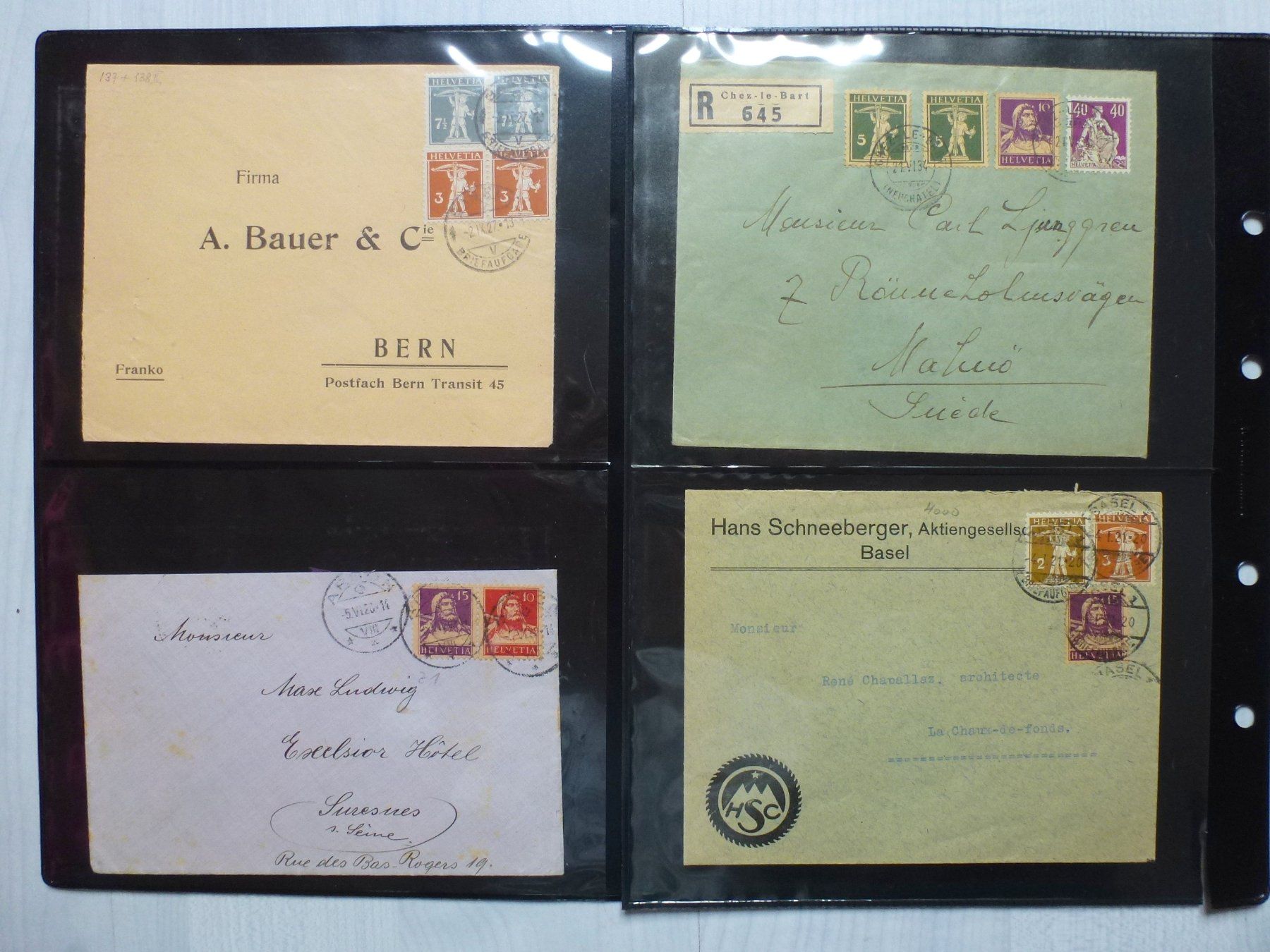 Tutti i francobolli: Lot ++ Interessante Schweizer Beleg-Sammlung ab 1909 – Usato da Walkringen venduto da Casablanca777 2
