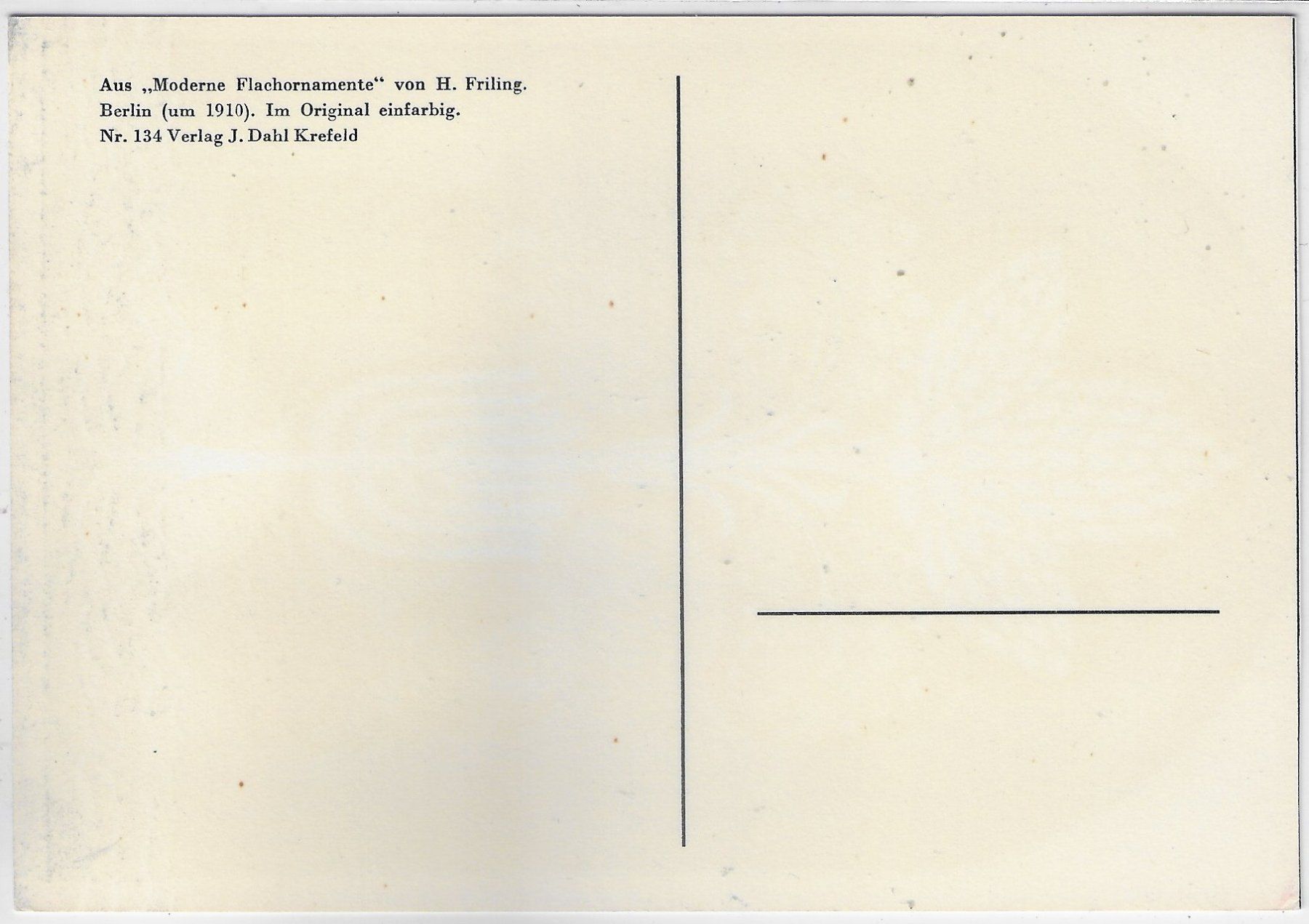 Cartoline postali: Aus "Moderne Flachornamente" von H. Friling – Usato da Ettingen venduto da Kartenplanet 1
