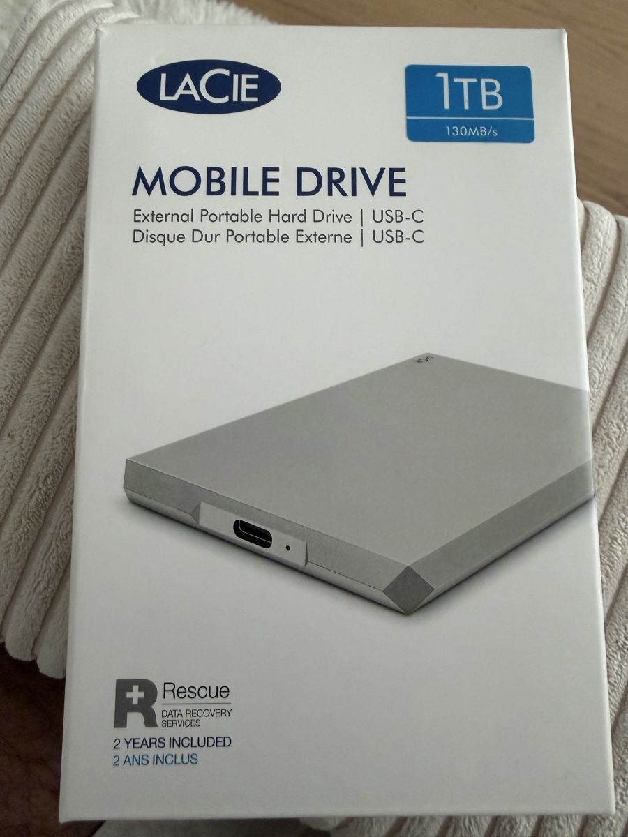Lacie Dischi rigidi: Externe Festplatte USB-C 1TB Neu – Nuovo e nell'imballaggio originale da Rudolfstetten venduto da DaveHM98