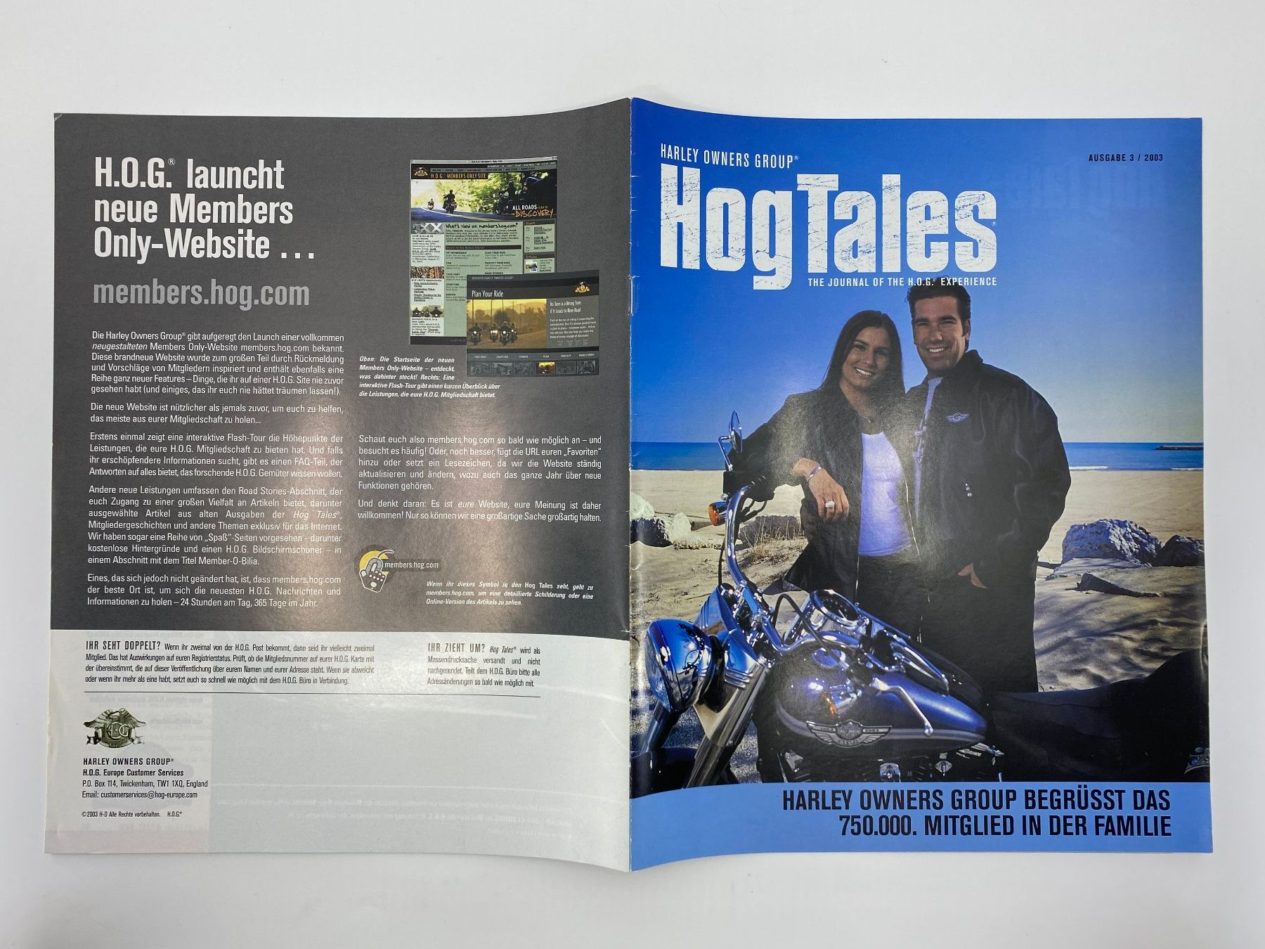 Riviste & Magazine: Harley Owners Group HOG Magazine  HogTailes 2003 - 2004 – Usato da Langwiesen venduto da Restposten-24 1