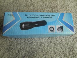 2in1- LED-Taschenlampe und Powerbank
