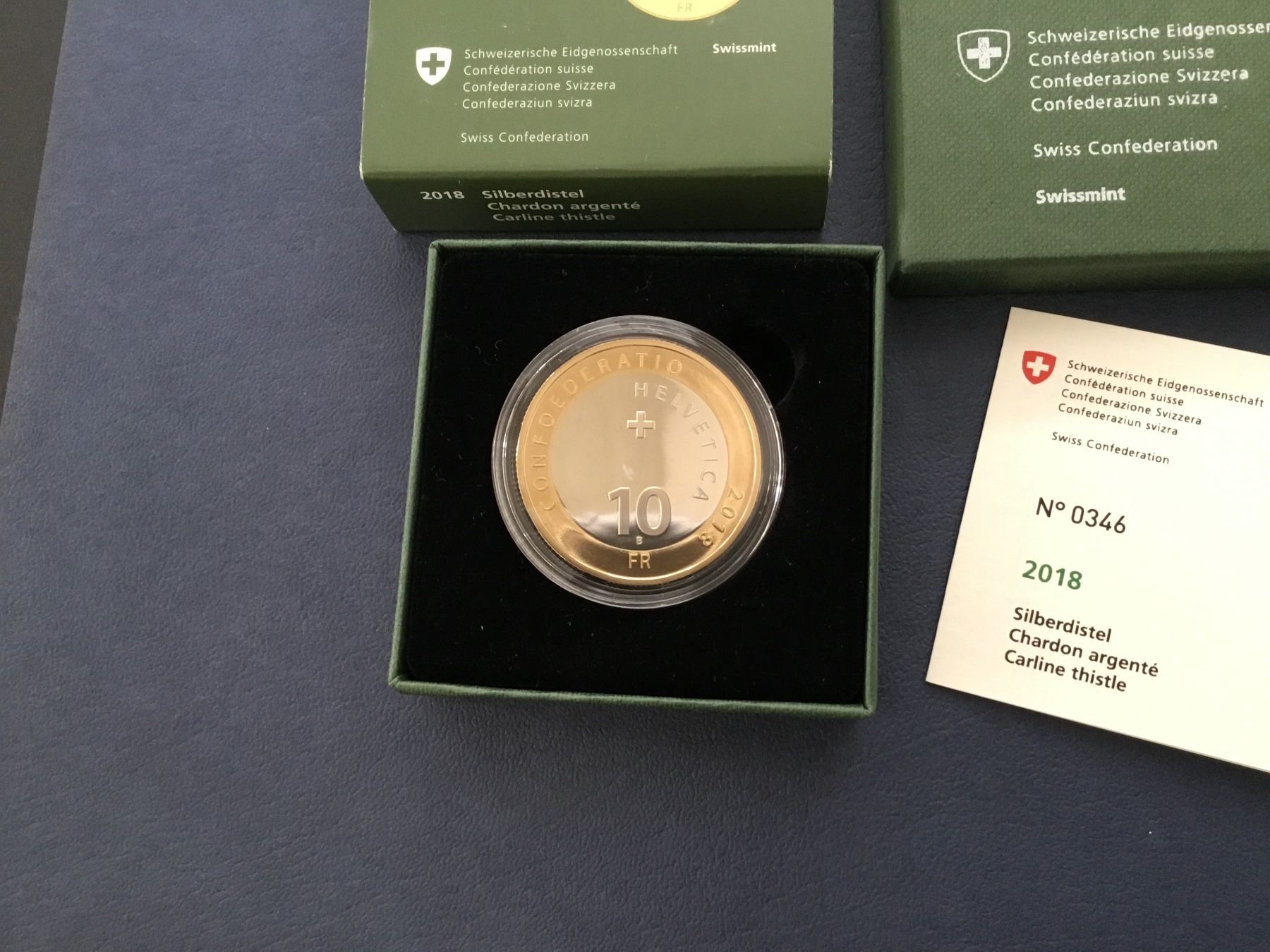 Tutti le monete: 10 Franken Silberdistel 2018 PP – Nuovo e nell'imballaggio originale da St. Margrethen SG venduto da alfapeugeot10 3