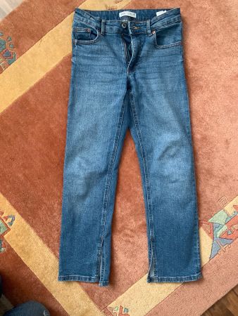 Jeans Mädchen mit Schlitzen Gr152