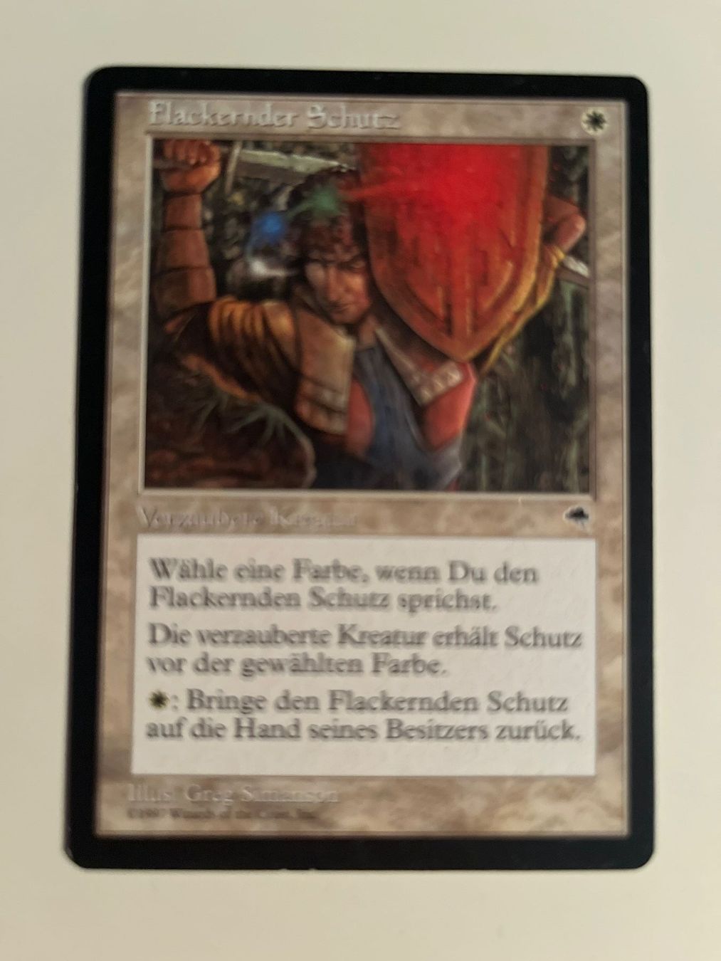 Magic The Gathering Carte collezionabili: 1 x Flackernder Schutz - Magic: The Gathering - MtG – Usato da Kriens venduto da Shadi1980