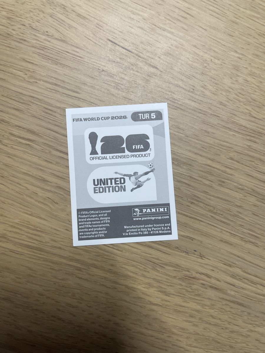 Sticker: Panini FIFA WC TUR 5 – Nuovo (secondo la descrizione) da Lausanne 26 venduto da mar_2ldv 1