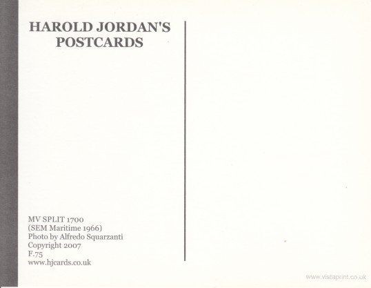 Cartoline postali: Split 1700, SEM Maritime Co. – Usato da Zuerich venduto da OceanLinerPostcards 1