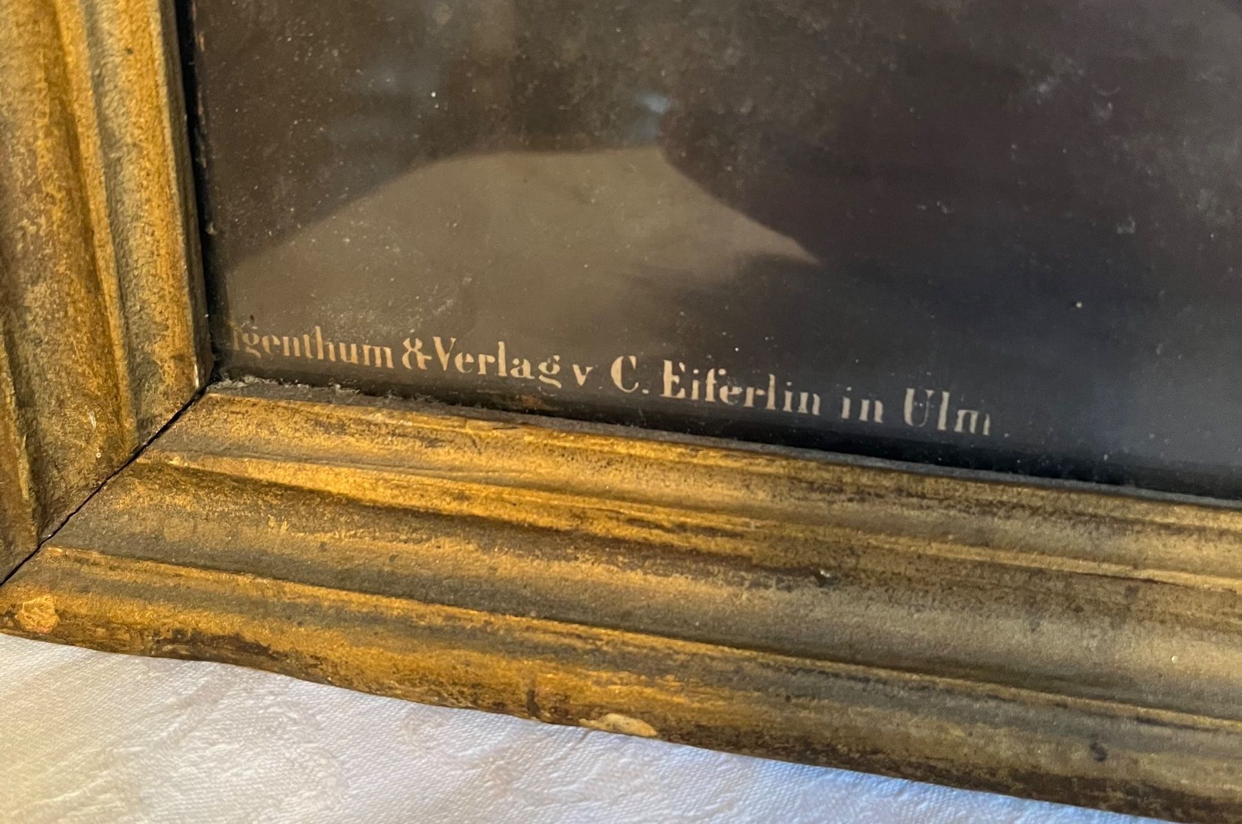 Poster & Bilder: Antikes Bild mit Rahmen - C. Eiferlin Ulm, Rarität. – Gebraucht aus Muotathal von sch_h6cz 1