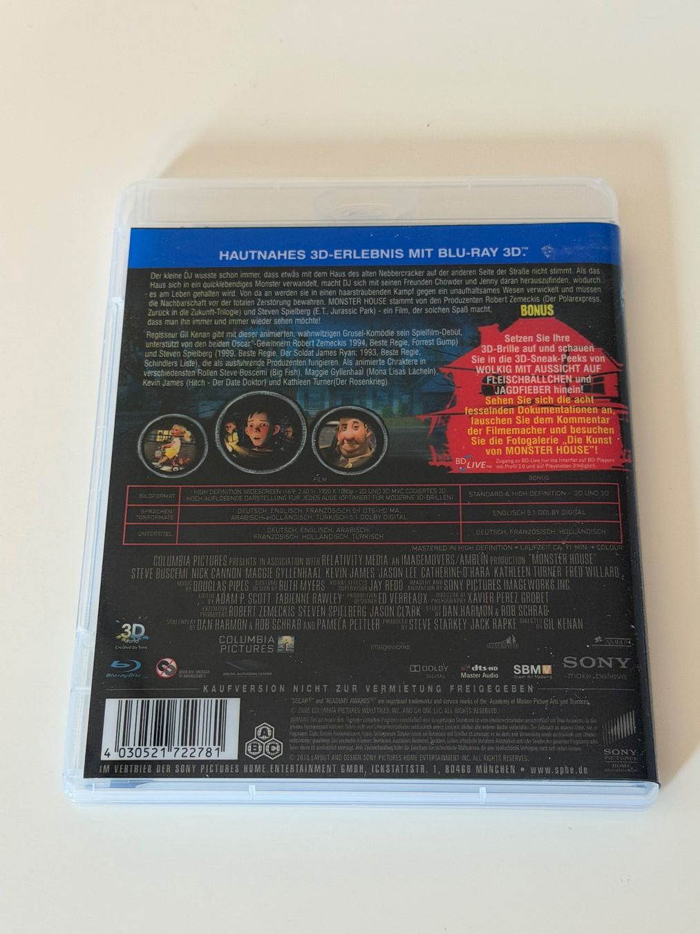 Alle DVDs: Blu-ray 3D Monster House 3D + 2D – Gebraucht aus Altstätten SG von sheamus 1