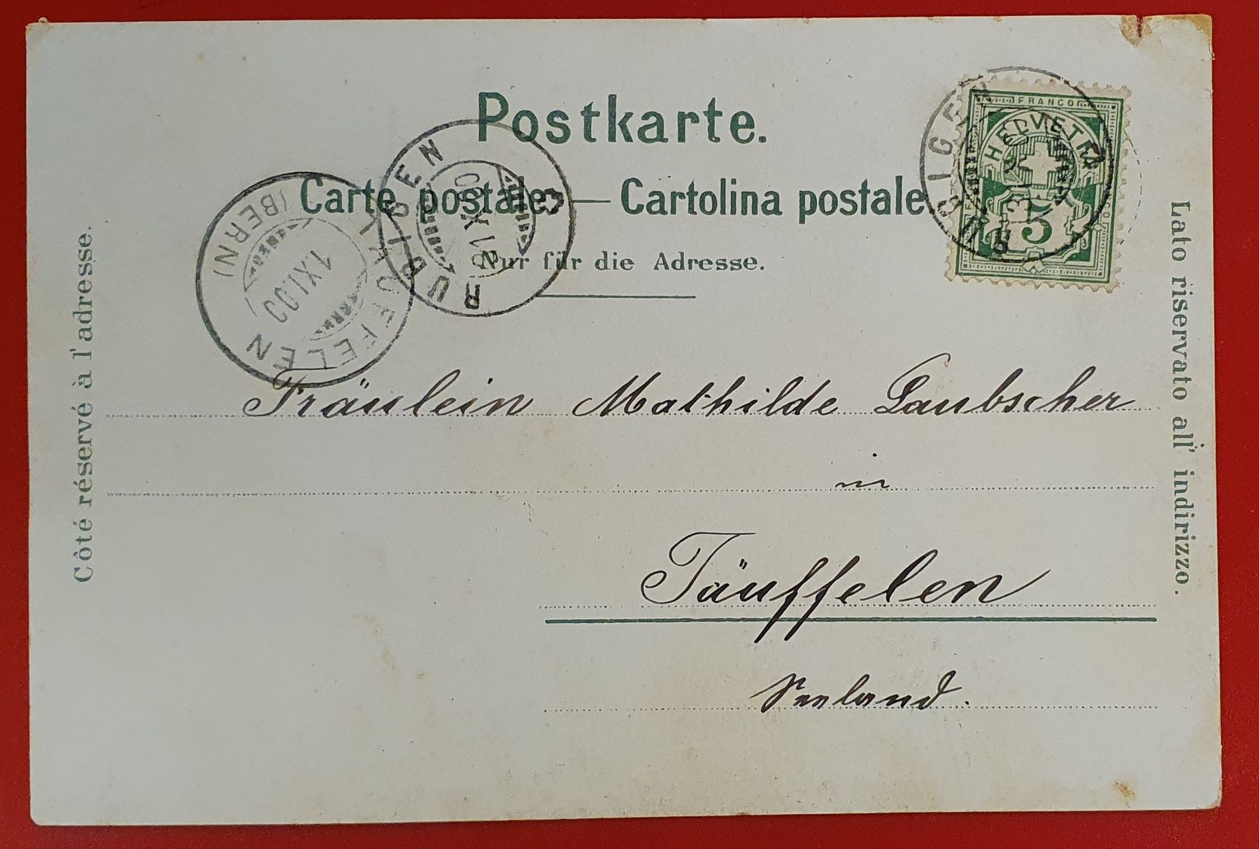 Cartoline postali: Allmendingen 1900 – Usato da Kreuzlingen venduto da Rschweiz1 1