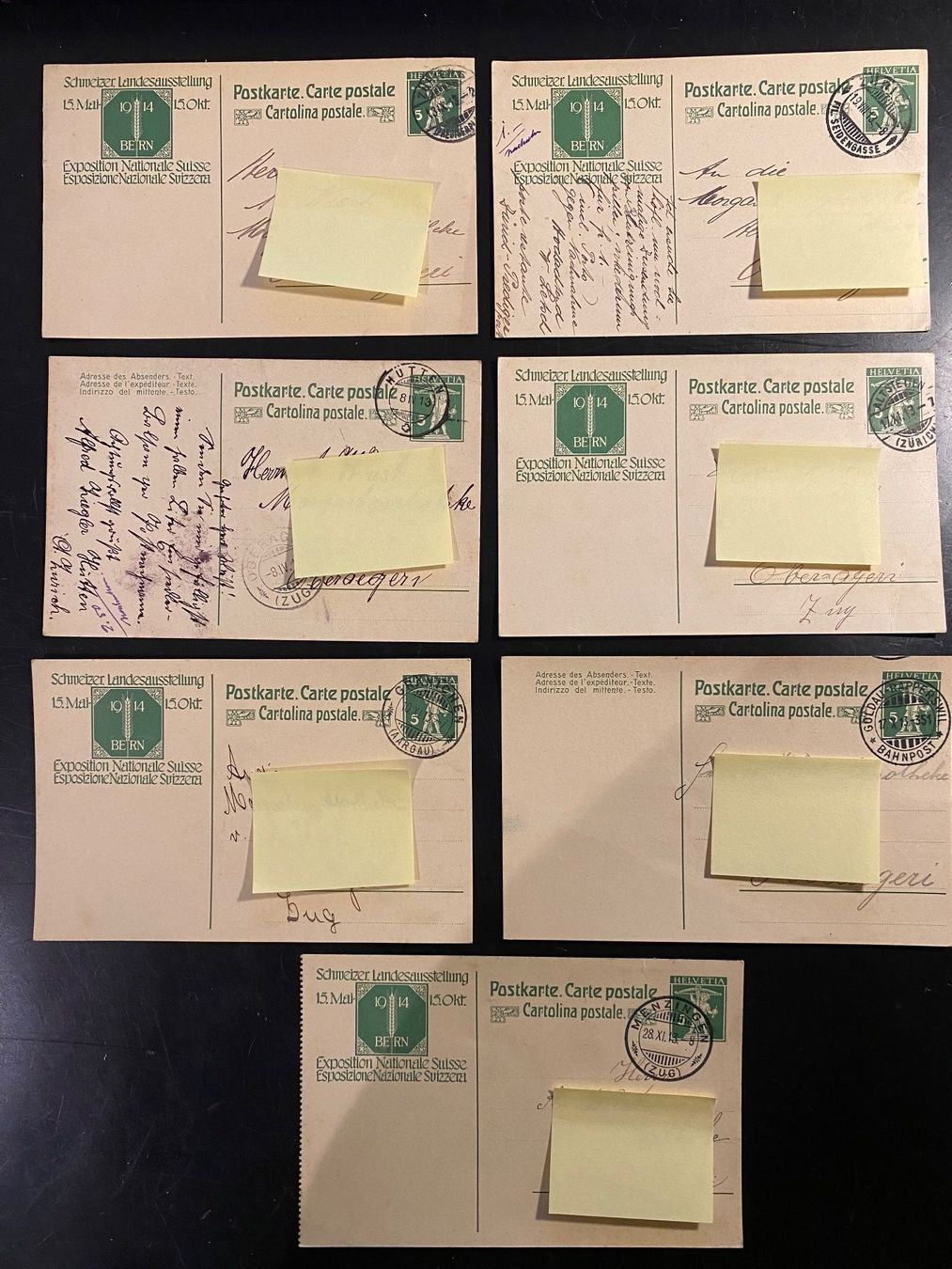 Tutti i francobolli: Postkarten Bestellungen 1913 Apotheke – Usato da Oberägeri venduto da Nussbi6