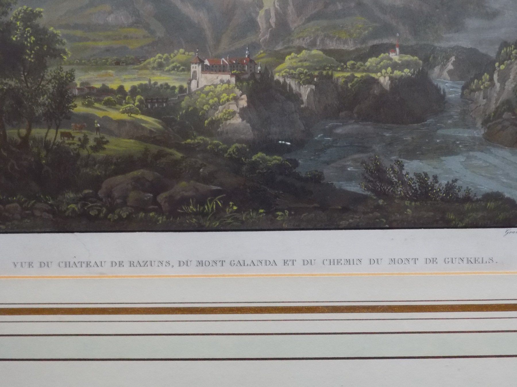 Incisioni: Schloss Rhäzüns Calanda von Bleuler – Usato da Risch venduto da Rischli15 8