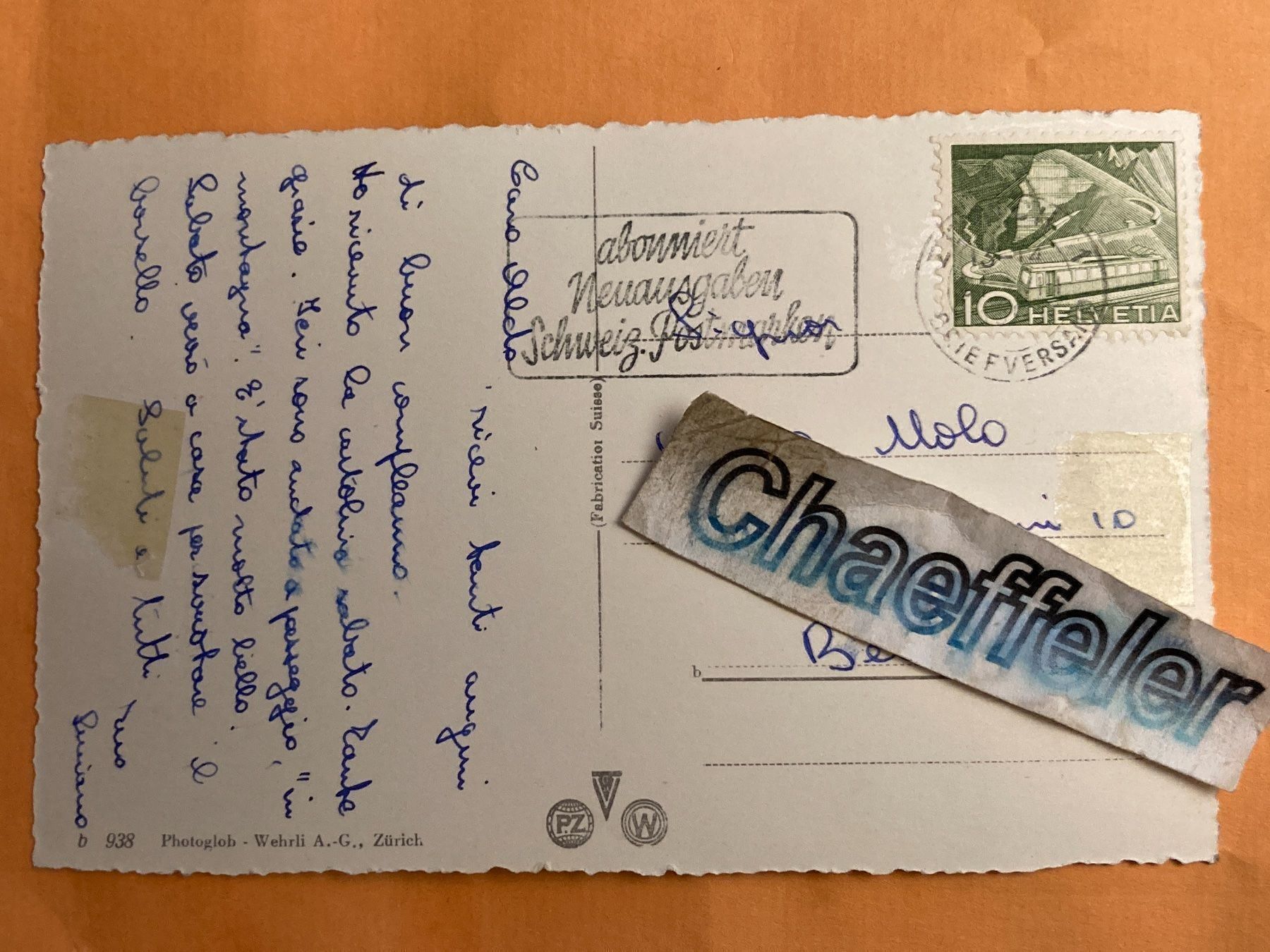 Cartoline postali: Zürich. Schweizer. Landesmuseum – Usato da Zürich venduto da Chaeffeler 1