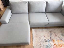 Ecksofa Hellgrau – mit Bettfunktion & Staurau von XXXLUTZ