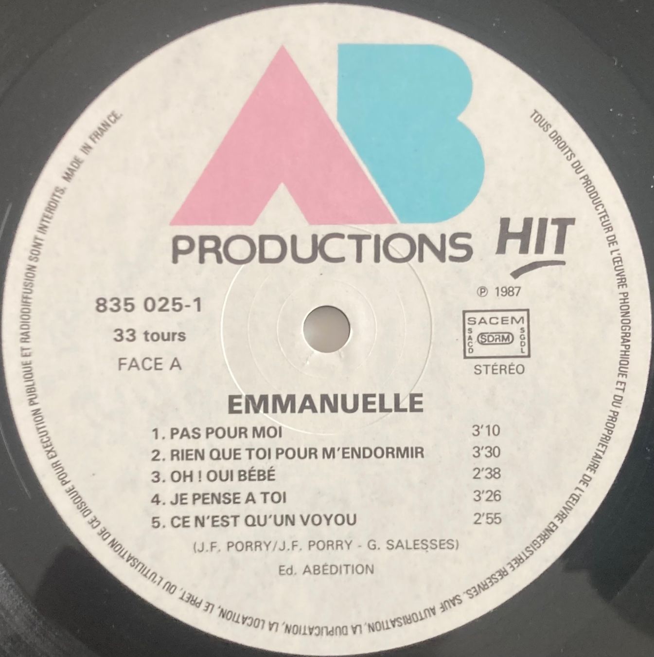Schallplatten: EMMANUELLE - EMMANUELLE – Gebraucht aus Poliez-Pittet von Newtown-Records 2