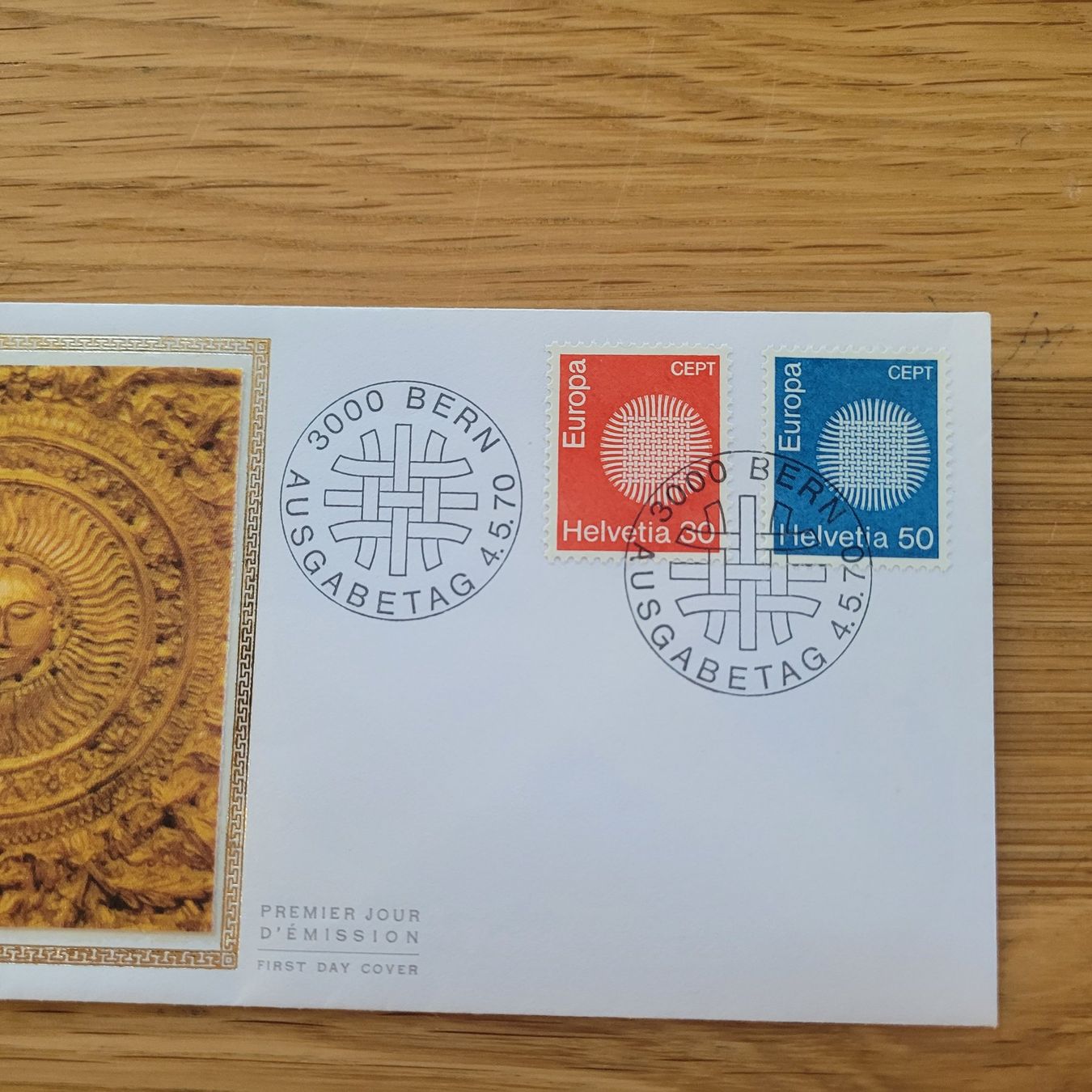 Alle Briefmarken: FDC mit Seidenbild 1970 – Gebraucht aus Biel/Bienne von Destockweb 1
