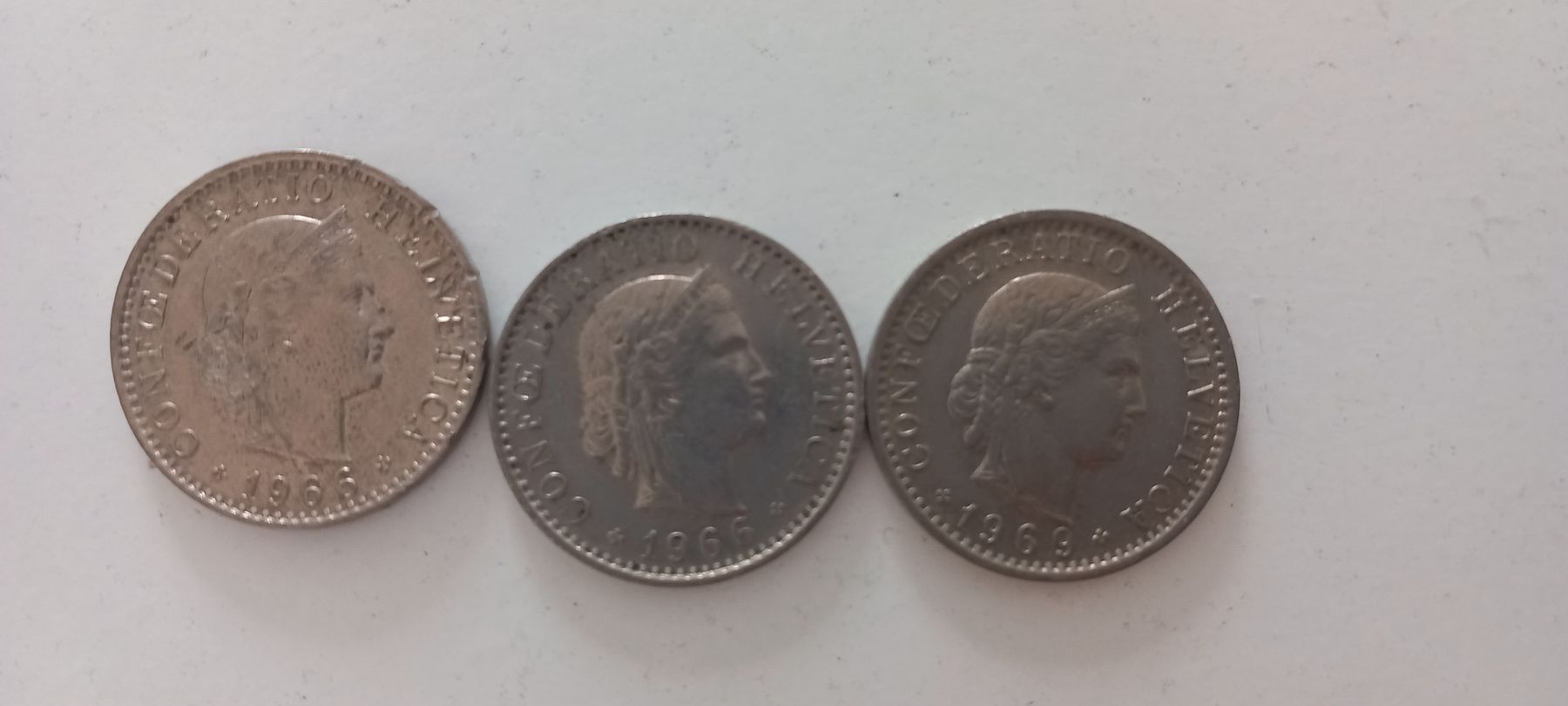 Tutti le monete: 20 Rappen 1962, 1964, 1966 , 1969 – Usato da Balsthal venduto da Marica75 4