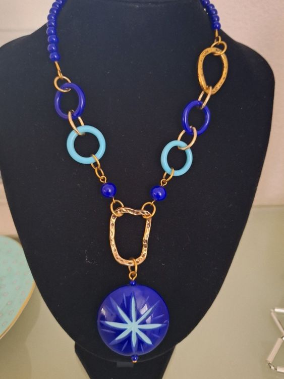 IPWWUTTH Kultivierte Weiße Barockperle Blaue Muranoglas