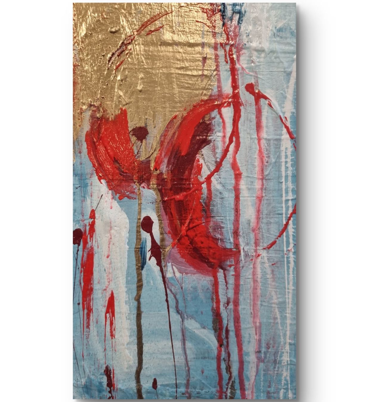 Gemälde: Originales abstraktes Bild 80x80cm mit Rahmen – Neu (gemäss Beschreibung) aus Urdorf von Contra8 5