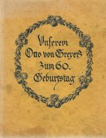 Unserem Otto von Greyerz zum 60. Geburtstag 1923