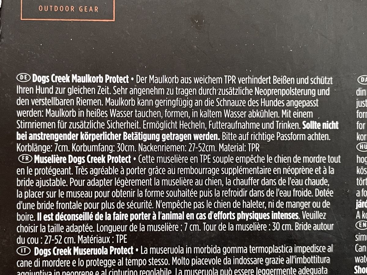 Guinzagli & Collari: Maulkorb Größe M Dogs Creek Protect – Usato da St. Gallen venduto da K_Blum 5