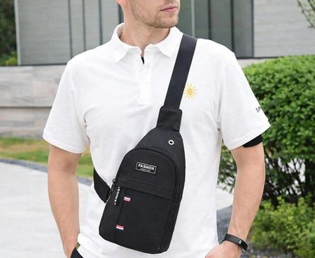 Brusttasche Umhängetasche Bauchtasche, schwarz **NEU**