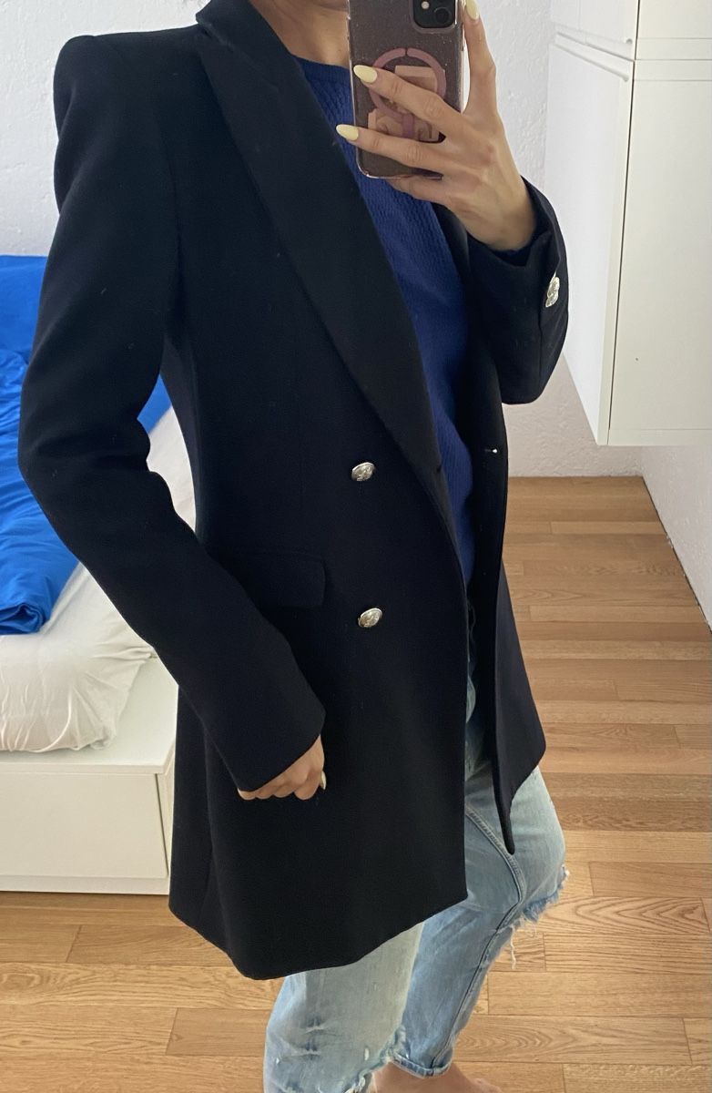 Zara Giacche: Blazer navy bottoni silver – Usato da Davesco-Soragno venduto da Chichijango 1