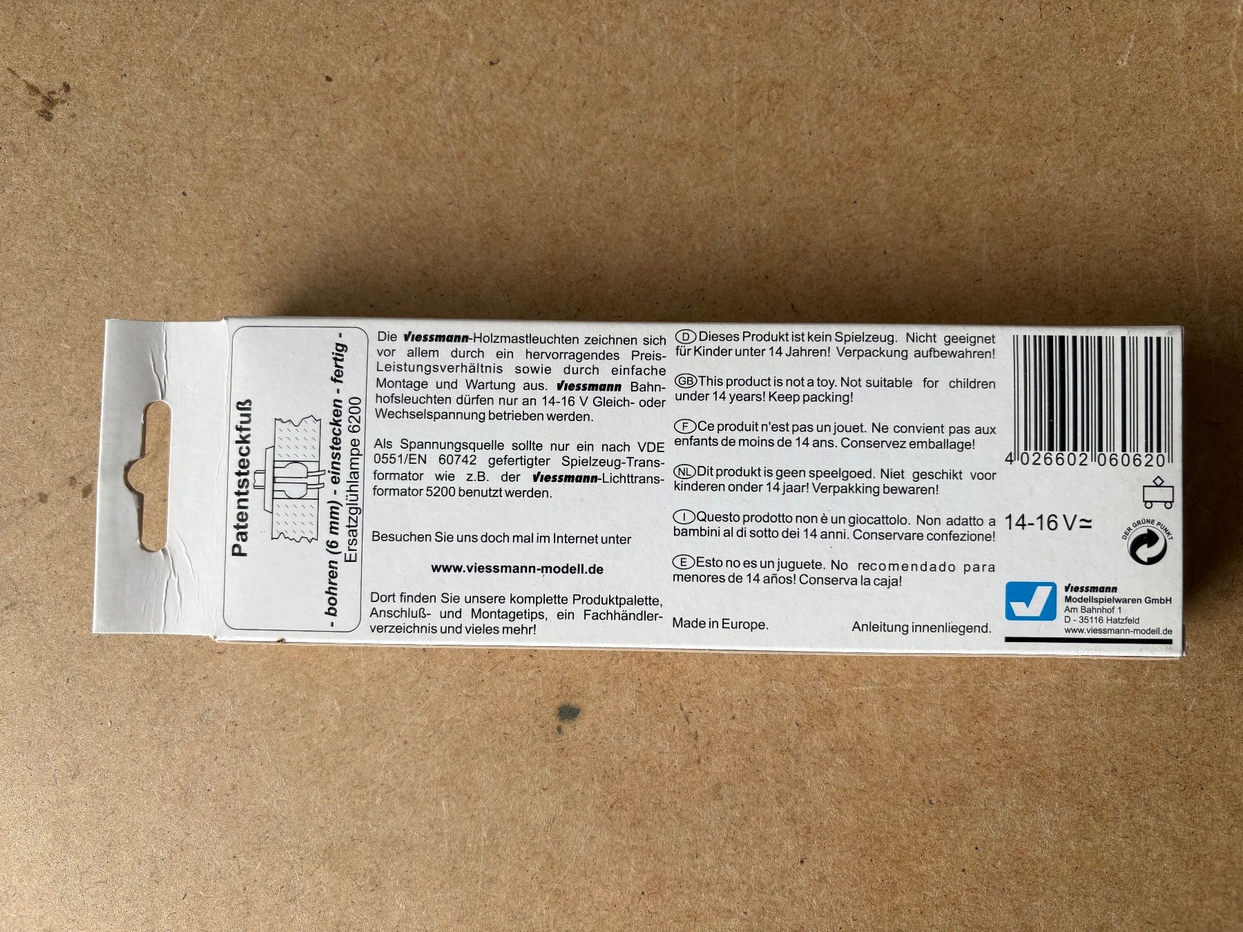 Viessmann Modelleisenbahnen: Viessmann 6062 Holzmastleuchte DR – Neu und originalverpackt aus Hauterive NE von eriamch 1