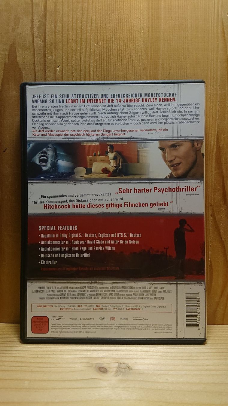 Alle DVDs: HARD CANDY DVD mit Patrick Wilson und Ellen Page – Gebraucht aus Wilderswil von Exebub 1