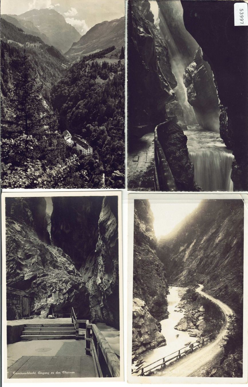 Ansichtskarten: 4 AK - Tamina-Schlucht – Gebraucht aus Ettingen von Kartenplanet