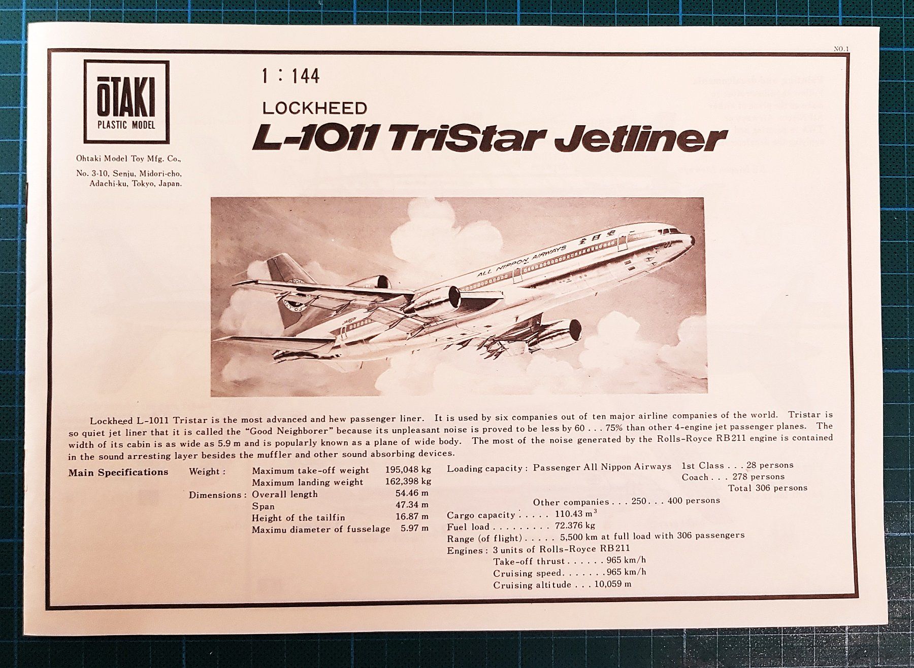 Modellbausätze & Standmodelle: Jetliner Lockheed  L-1011 TriStar,   Otaki   1:144 – Neu und originalverpackt aus Abtwil  SG von Relluem1 2