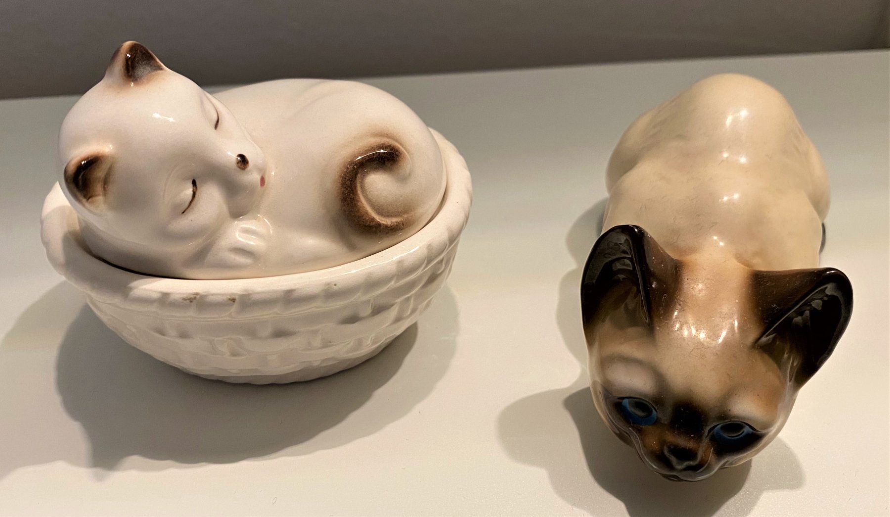 Statuette: 2 Porzellan-Katzen – Usato da Rheinfelden venduto da Tigerlilli 1