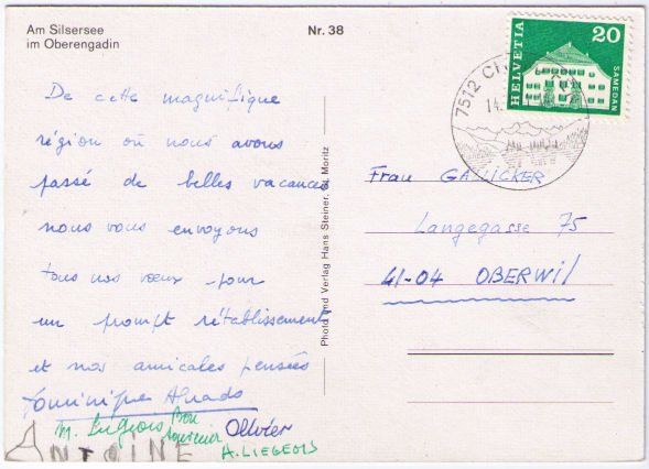Cartoline postali: Am Silsersee – Usato da Binningen venduto da Mountainrider 1