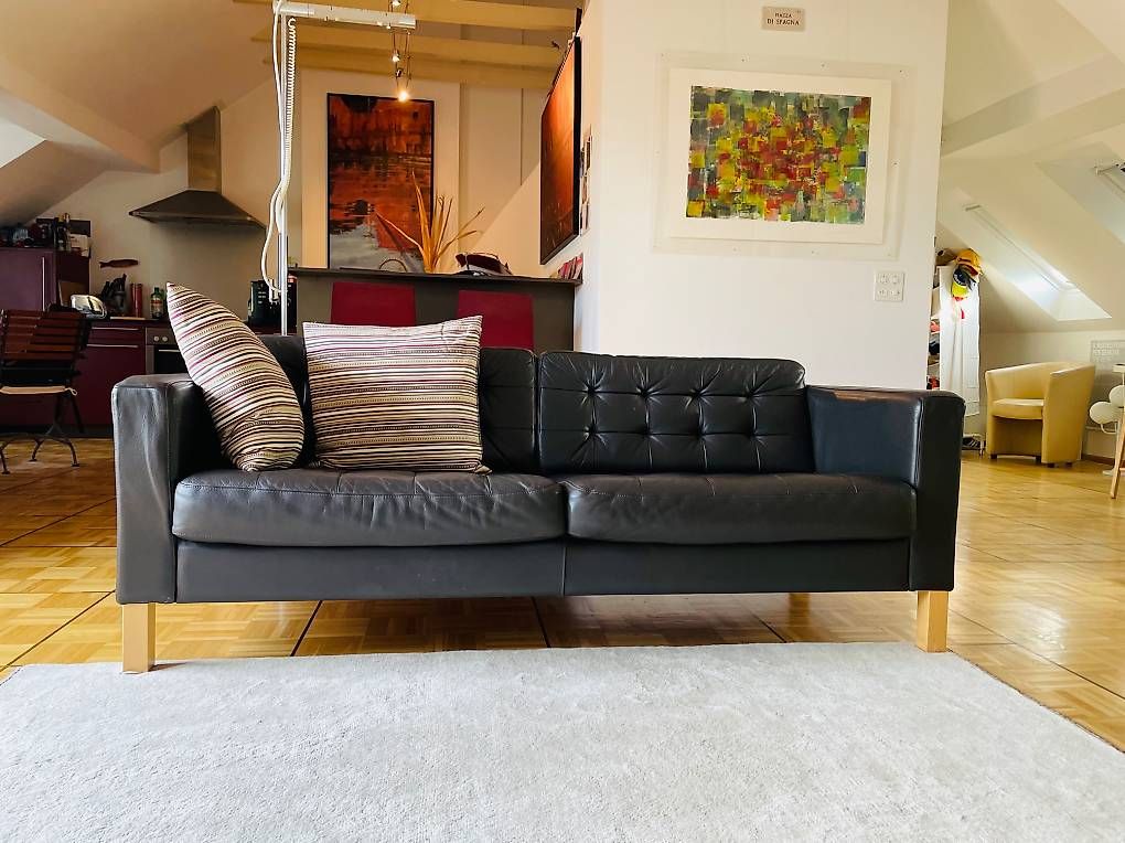 Sofas: Echt Ledersofa braun – D'occasion à Basel par Probono 3