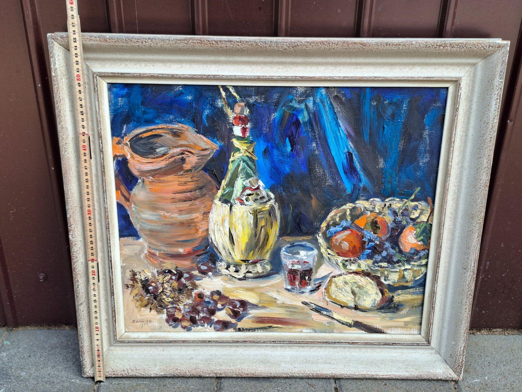 Dipinti: Original Ölgemälde "Stilleben" von E. Gallino, 1963, Top! – Usato da Schaffhausen venduto da meteor7 2