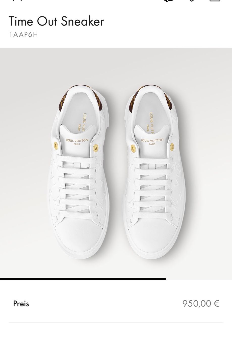 Louis Vuitton Scarpe da donna: Original Louis Vuitton Time Out Sneaker – Usato da Herisau venduto da mar_f5bc 1