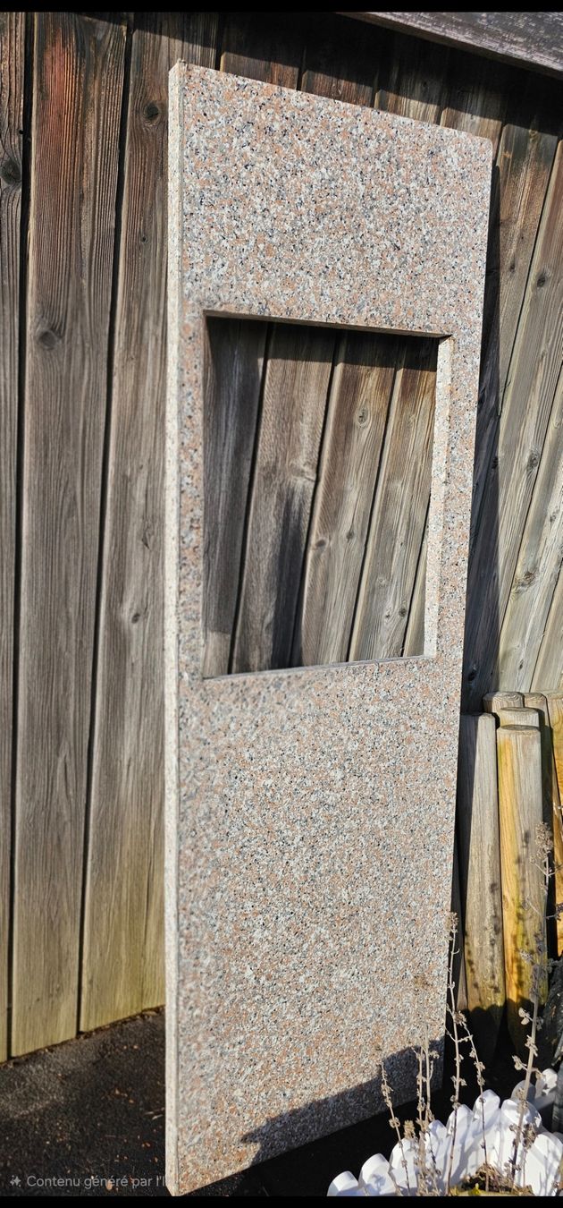 Insegne: Plaque granit rose et gris 60x170cm – Usato da Chénens venduto da may_tyw6