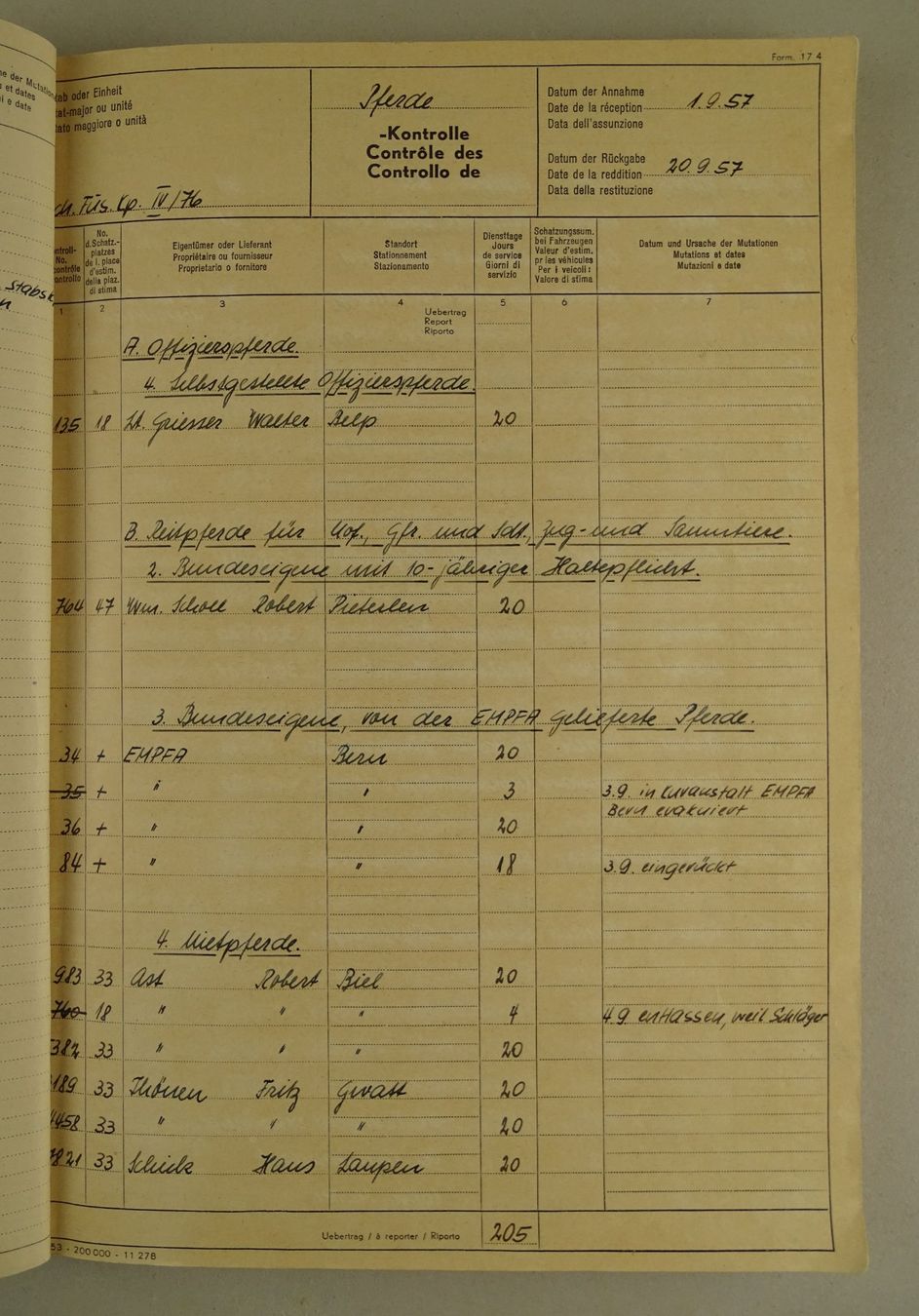 Libri: FOURIERSCHULE 2/57 MUSTER-BUCHHALTUNG, MILITÄR – Usato da Grüningen venduto da Kartensammler 3