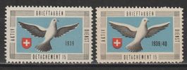 Brieftaubendienst Nr. 21/1 + 22/1 *