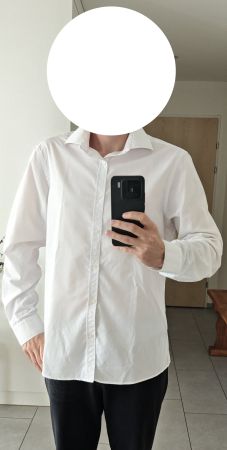 Weises Hemd Gr. L River Island Kragen 17.5